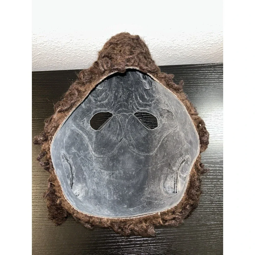 Gray Scary Latex Wolf Werewolf Mask Long Ears Overhead Adult One-Size Halloween